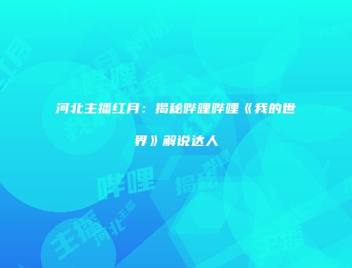 河北主播红月：揭秘哔哩哔哩《我的世界》解说达人