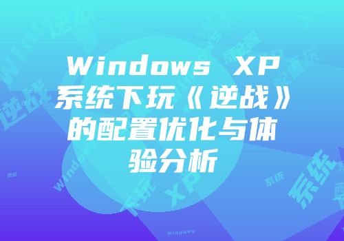 Windows XP系统下玩《逆战》的配置优化与体验分析