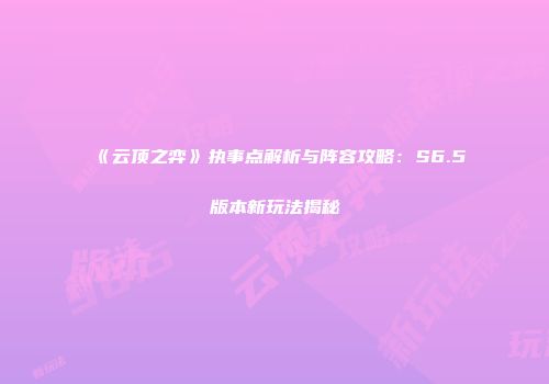 《云顶之弈》执事点解析与阵容攻略：S6.5版本新玩法揭秘