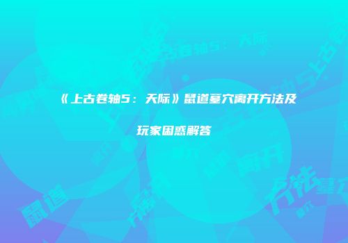 《上古卷轴5：天际》鼠道墓穴离开方法及玩家困惑解答