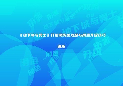 《地下城与勇士》打桩测伤害攻略与角色升级技巧解析