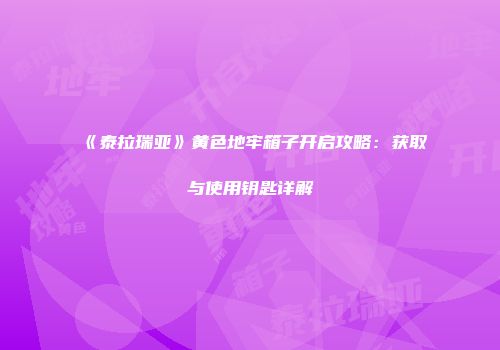 《泰拉瑞亚》黄色地牢箱子开启攻略：获取与使用钥匙详解