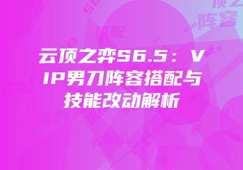 云顶之弈S6.5：VIP男刀阵容搭配与技能改动解析