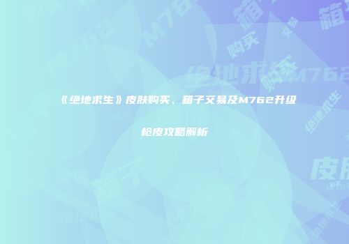 《绝地求生》皮肤购买、箱子交易及M762升级枪皮攻略解析