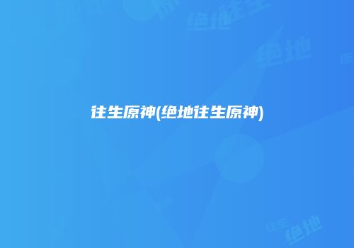 往生原神(绝地往生原神)