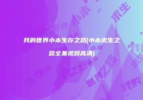 我的世界小本生存之路(小本求生之路全集视频高清)
