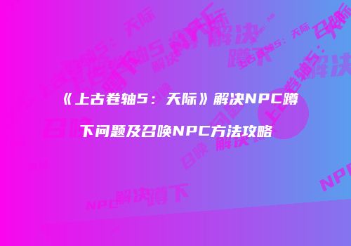《上古卷轴5：天际》解决NPC蹲下问题及召唤NPC方法攻略