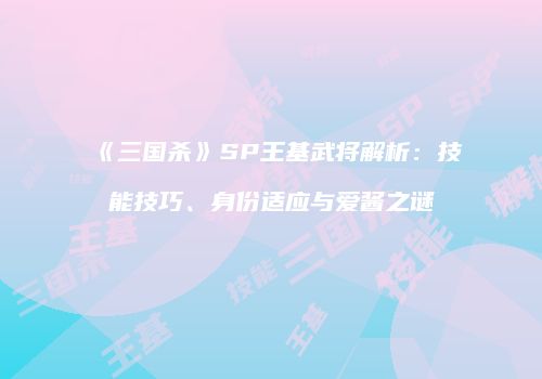 《三国杀》SP王基武将解析：技能技巧、身份适应与爱酱之谜