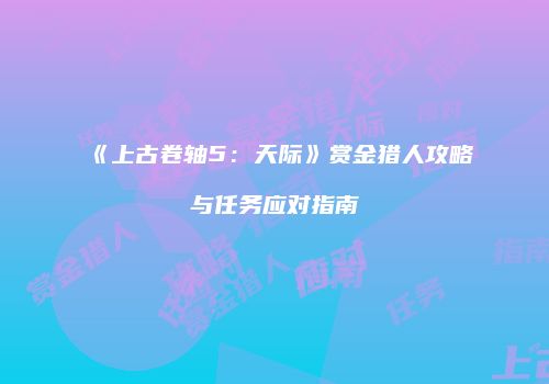 《上古卷轴5：天际》赏金猎人攻略与任务应对指南