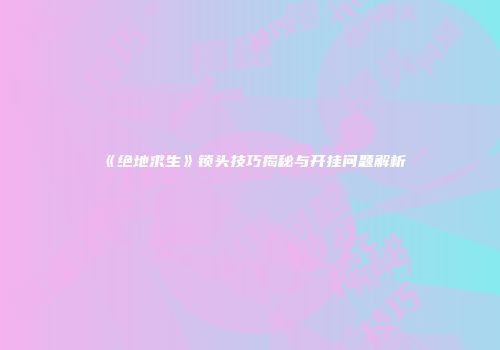 《绝地求生》锁头技巧揭秘与开挂问题解析