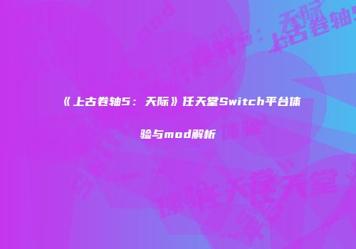 《上古卷轴5：天际》任天堂Switch平台体验与mod解析