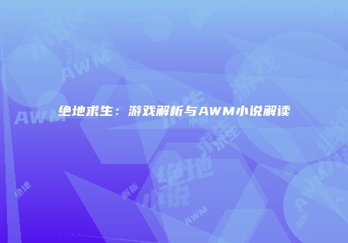 绝地求生：游戏解析与AWM小说解读