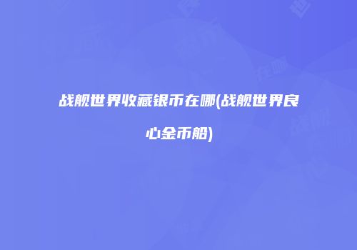 战舰世界收藏银币在哪(战舰世界良心金币船)