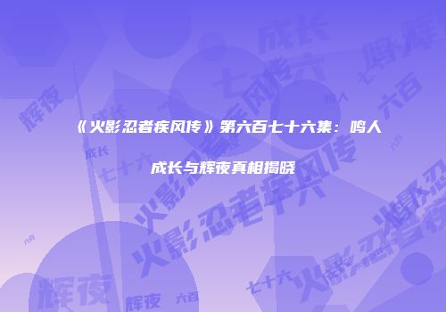 《火影忍者疾风传》第六百七十六集：鸣人成长与辉夜真相揭晓