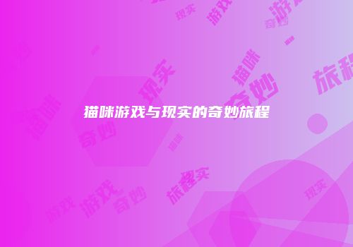 猫咪游戏与现实的奇妙旅程