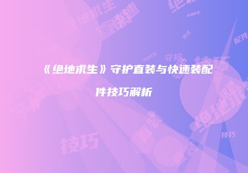 《绝地求生》守护直装与快速装配件技巧解析