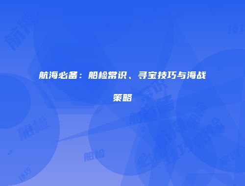 航海必备：船检常识、寻宝技巧与海战策略