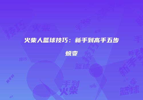 火柴人篮球技巧：新手到高手五步蜕变