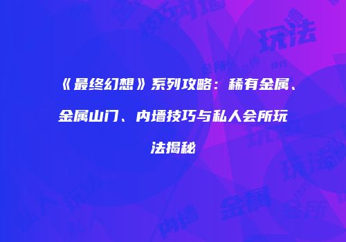 《最终幻想》系列攻略：稀有金属、金属山门、内墙技巧与私人会所玩法揭秘