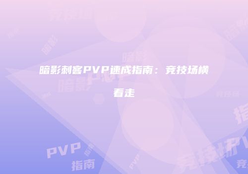 暗影刺客PVP速成指南：竞技场横着走