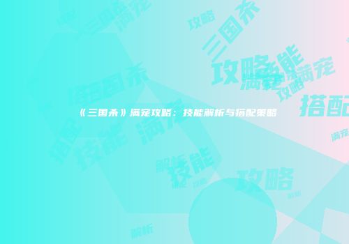 《三国杀》满宠攻略：技能解析与搭配策略