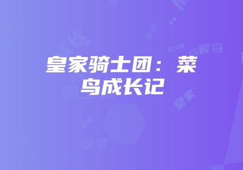 皇家骑士团：菜鸟成长记