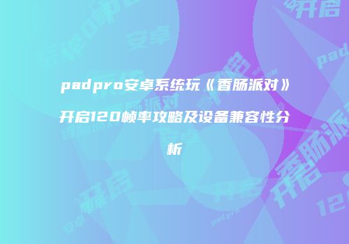 padpro安卓系统玩《香肠派对》开启120帧率攻略及设备兼容性分析