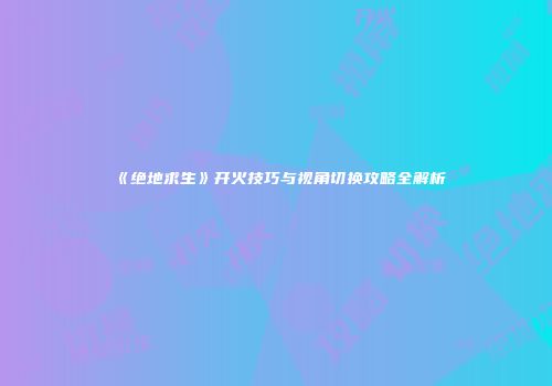 《绝地求生》开火技巧与视角切换攻略全解析