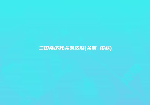 三国杀历代关羽皮肤(关羽 皮肤)
