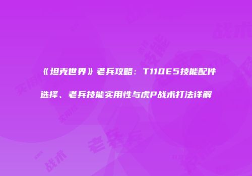《坦克世界》老兵攻略：T110E5技能配件选择、老兵技能实用性与虎P战术打法详解