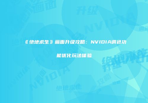 《绝地求生》画面升级攻略：NVIDIA调色功能优化玩法体验