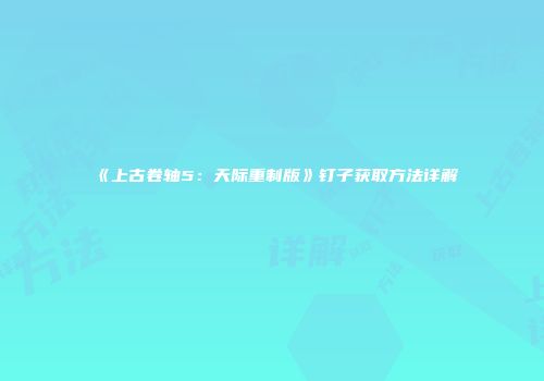 《上古卷轴5：天际重制版》钉子获取方法详解