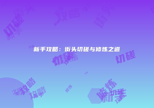 新手攻略：街头切磋与修炼之道