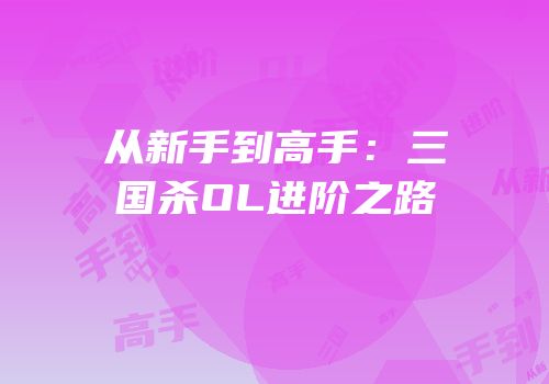 从新手到高手：三国杀OL进阶之路