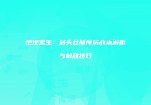绝地求生：码头仓储库房战术解析与制敌技巧