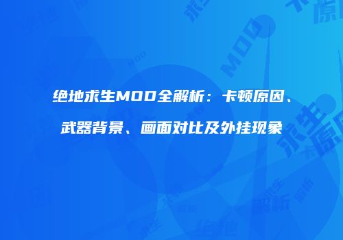 绝地求生MOD全解析：卡顿原因、武器背景、画面对比及外挂现象