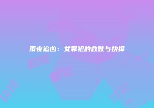 雨夜追凶：女罪犯的救赎与抉择