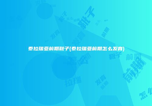 泰拉瑞亚前期靴子(泰拉瑞亚前期怎么发育)