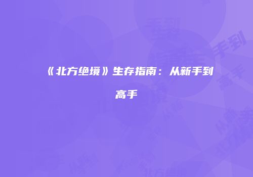 《北方绝境》生存指南：从新手到高手