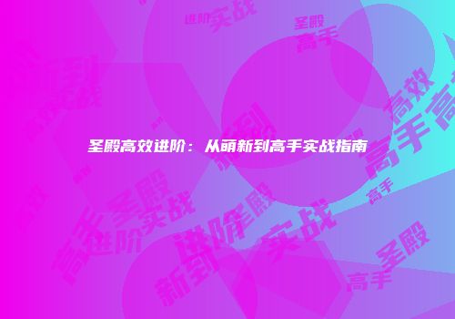 圣殿高效进阶：从萌新到高手实战指南