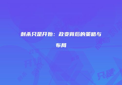 刺杀只是开始：政变背后的策略与布局