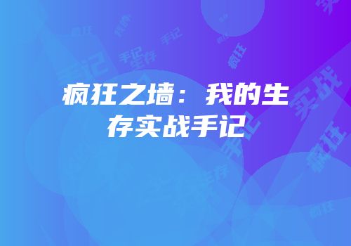 疯狂之墙：我的生存实战手记