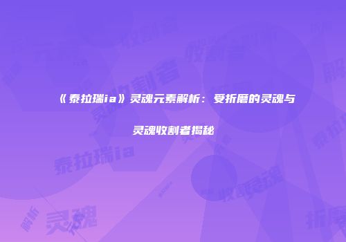 《泰拉瑞ia》灵魂元素解析：受折磨的灵魂与灵魂收割者揭秘