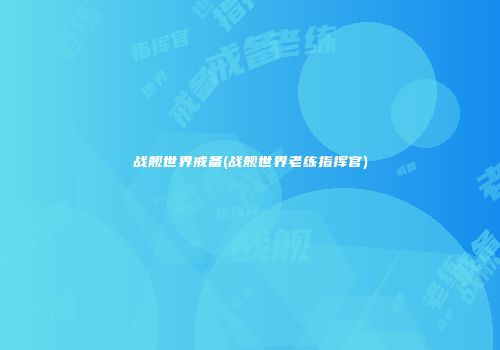 战舰世界戒备(战舰世界老练指挥官)