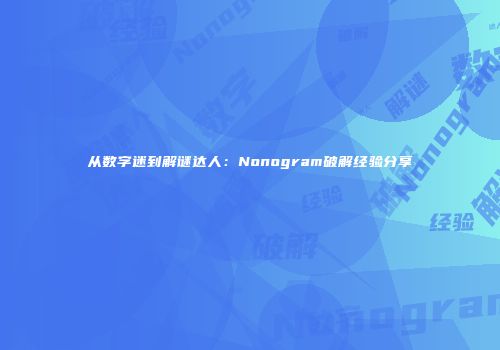 从数字迷到解谜达人：Nonogram破解经验分享