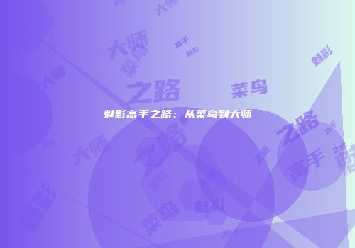 魅影高手之路：从菜鸟到大师