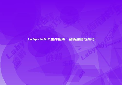 Labyrinth2生存指南：破解秘籍与技巧
