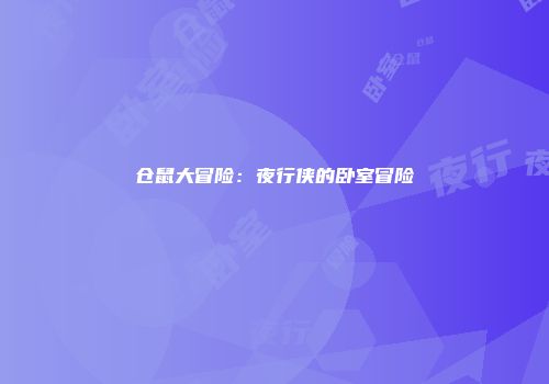 仓鼠大冒险：夜行侠的卧室冒险