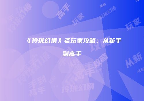 《玲珑幻境》老玩家攻略：从新手到高手