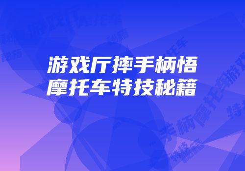 游戏厅摔手柄悟摩托车特技秘籍